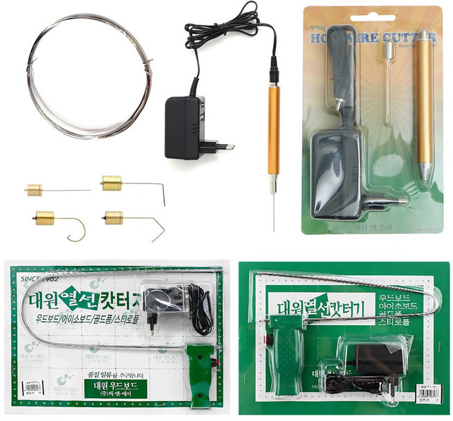 우드락/우드보드/아이소보드/골드폼/스티로폴 열선 커터기 모음 소형 대형 펜타입(나사형) 리필, 우드락 커터기 열선 리필