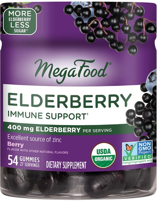 메가푸드 엘더베리 이뮨 서포트 구미젤리 54개 - 쿠팡