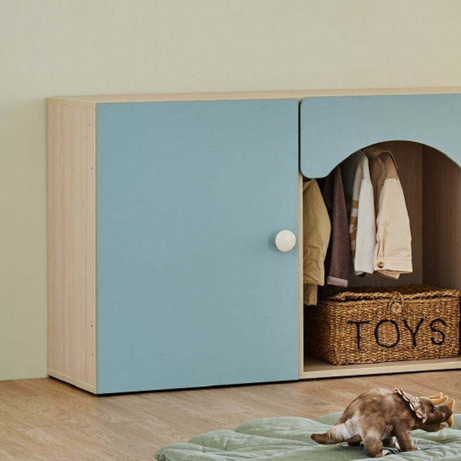 한샘 샘키즈 낮은 도어장 600, B.(몸통)크림화이트(도어)핑크(B)