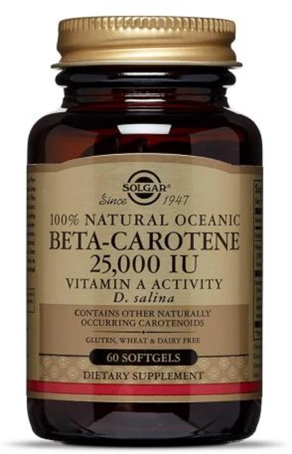 솔가 내추럴 오셔닉 베타-카로틴 25000 IU 소프트젤, 1개, 60정 - 쿠팡