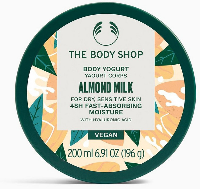 호주 더바디샵 The Body Shop Almond Milk Body Yogurt 아몬드 밀크 바디 요거트 바디크림, 200ml, 3개