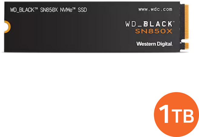 WD BLACK SN850X M.2 NVMe (1TB) PCIE 4.0 (PS5/XBOX 호환), WD SN850X, 1TB