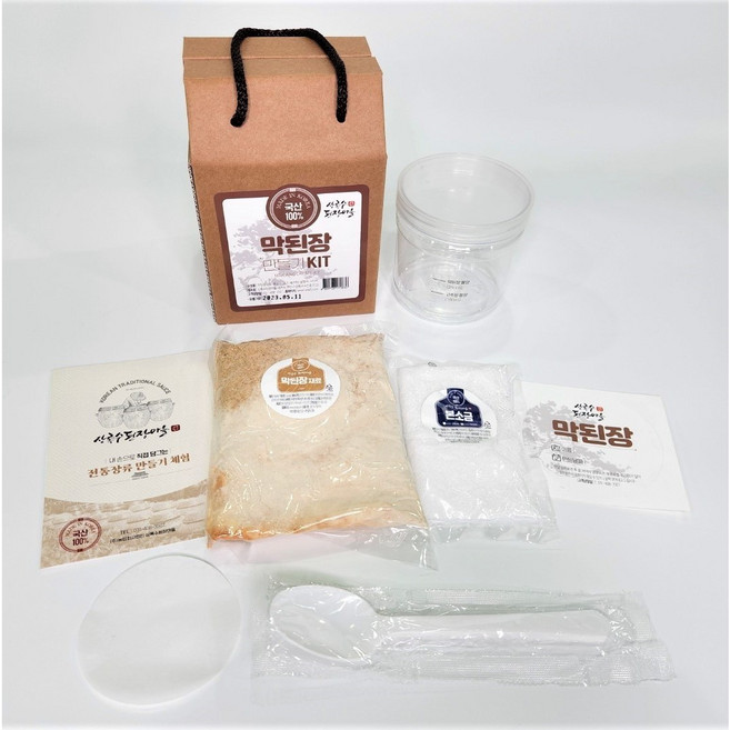 [상록수된장마을] 수제 된장 만들기 키트 체험학습 DIY 밀키트 국산 재료 담그기 세트, 1개, 500g