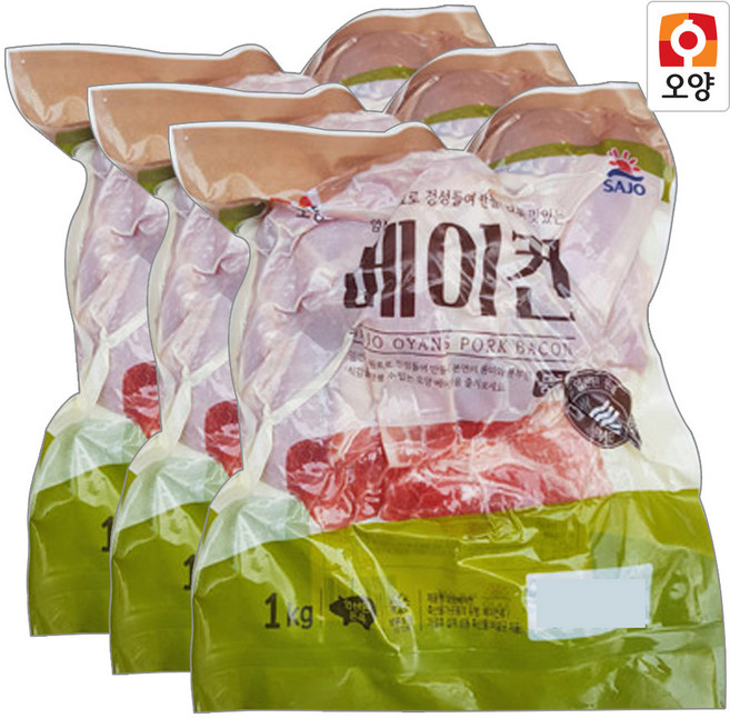 [현대프리마켓] 사조오양 습식 베이컨 뭉치 (파지), 3kg, 1세트