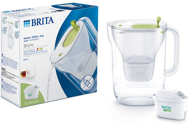 브리타 워터 필터 저그 스타일 2.4L 맥스트라 프로 포함