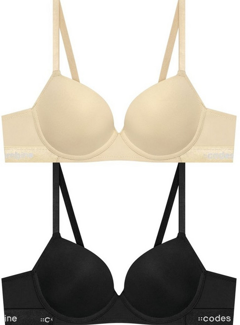 백화점 코데즈컴바인 이너웨어 정품 베이직 노와이어 여성브라 (스킨 블랙) 2종(CEWBR162SKBK) 새학기 선물용