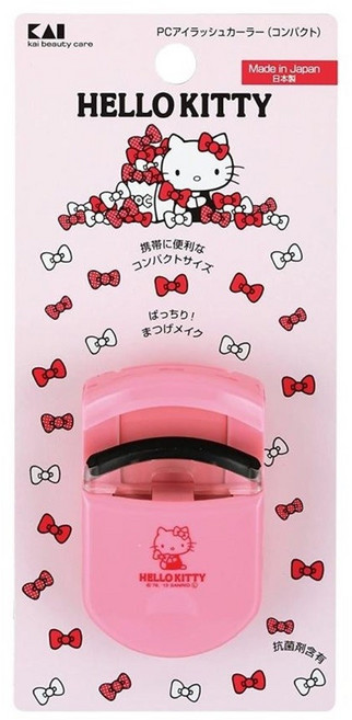 KAI 단단히 컬 핸들을 바디에 수납할 수 있는 컴팩트한 속눈썹 PC 아이래쉬 뷰러 Hello Kitty / KK-2514, 1개