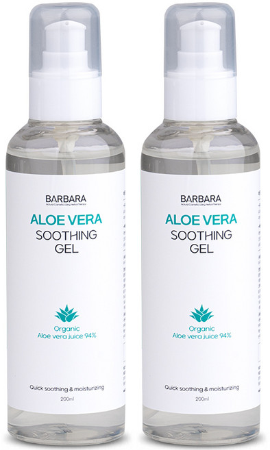 바르바라 유기농 알로에 베라 수분 진정 수딩젤, 2개, 200ml