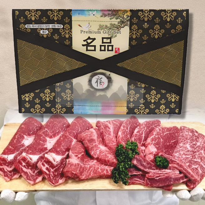뉴트리픽 백화점납품 국내산 1등급 육우 선물세트, 1세트, 1kg