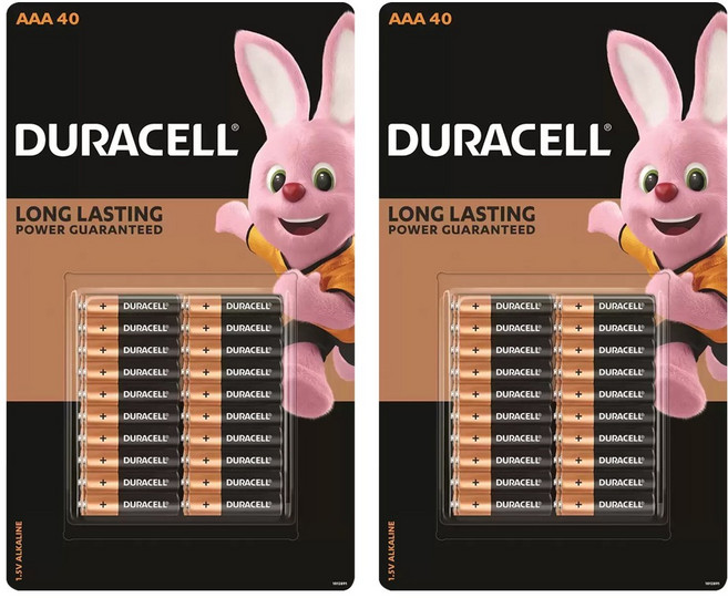 듀라셀 알카라인 건전지 AAA, 40개입, 2개