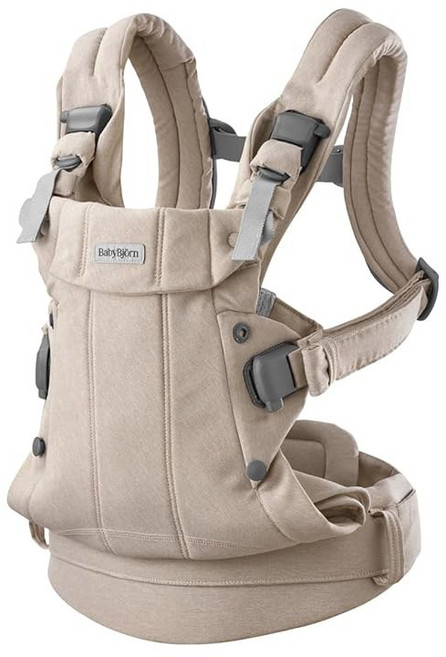 베이비비욘 베이비 캐리어 하모니 크림 3D 메쉬 3-in-1 인체공학적 캐리어 신생아 대면 외향 및 등받이 자세 지원(7-40파운드) 신생아부터 까지