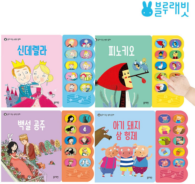 블루래빗 읽어 주는 명작 동화 사운드북 보드북 명작동화 그림책 유아 멜로디 수면교육 오감 소리, 읽어 주는 명작 동화 신데렐라, 1개
