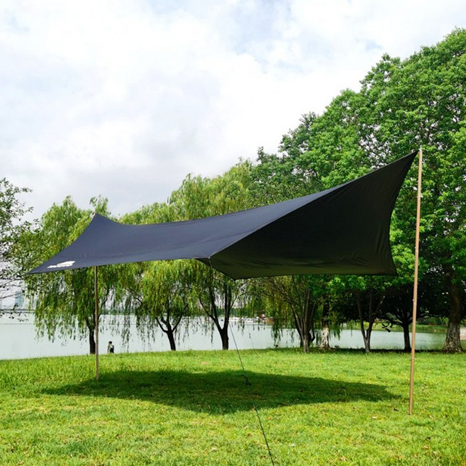 KOOLMAN(쿨맨) 헥사 플라이 타프 M (블랙코팅), 헥사타프 L (4x5M) - 블랙