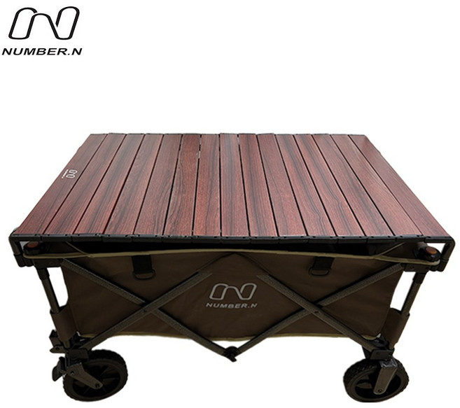 캠핑 웨건 스피릿 테이블 상판 (N-WG-034) / 테이블 접이식 롤 알루미늄 덮개 경량 전용 차박, 브라운