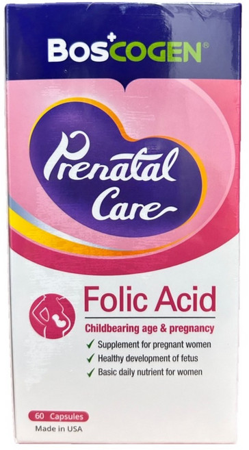 Bosscogen 婦寶寧 葉酸膠囊 育齡期與孕婦適用, 2個, 60顆