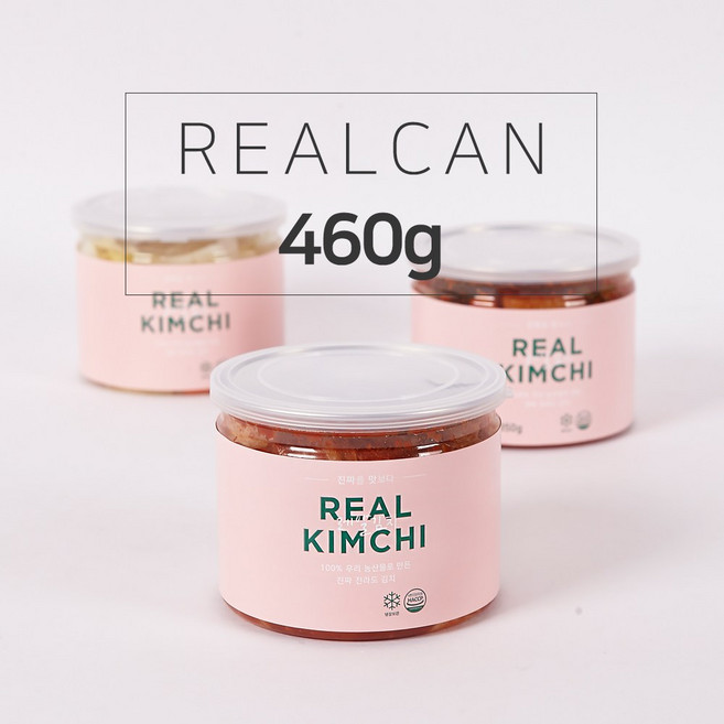 [레알김치] Real 전라도 레알캔김치, 460g, 1개
