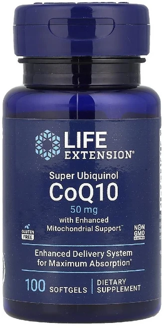 라이프익스텐션 슈퍼 유비퀴놀 CoQ10 50mg 소프트젤, 1개, 100정 - 쿠팡