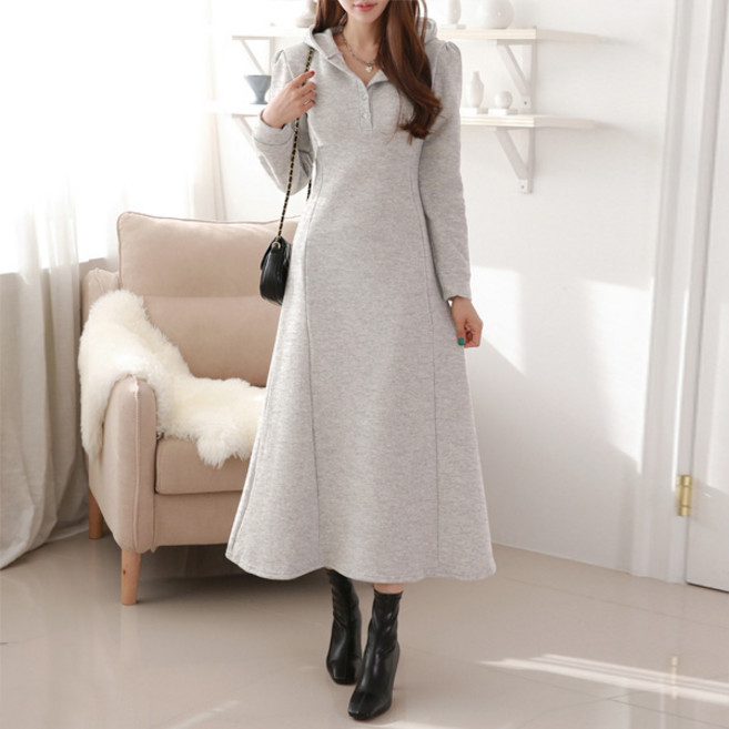 마이쏭 여성 제이미A라인후드롱원피스(기모)