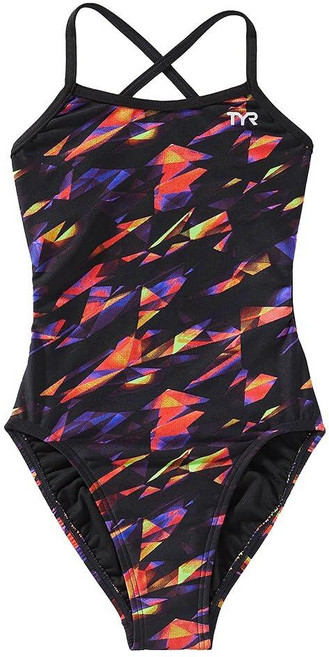 TYR 여아용 Triadic Trinityfit Durafast 엘리트 원피스 수영복 멀티