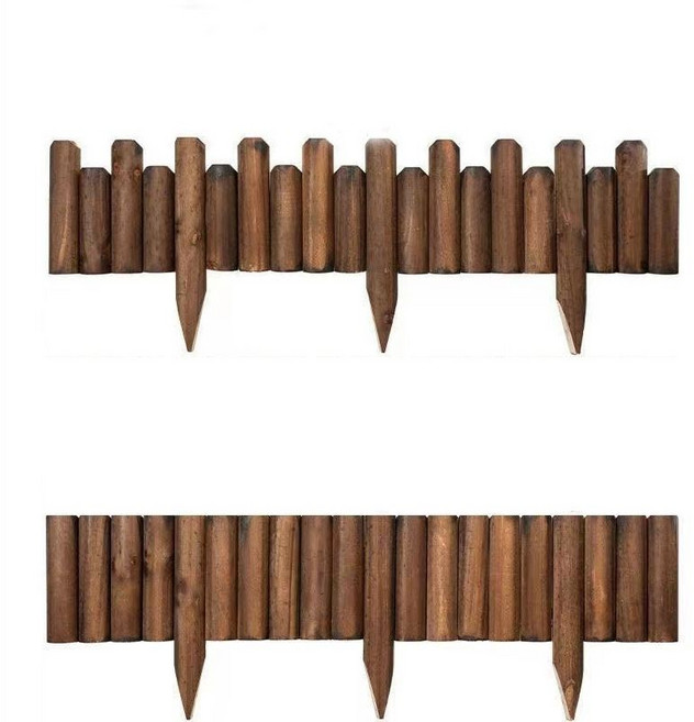원목 화단 울타리 텃밭 정원 펜스 나무 발코니 야외 땅꽂이 울타리펜스, 지면삽입형 높이 10 15x120cm