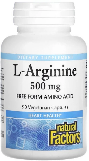 네츄럴팩터스 L-아르기닌 500mg 베지 캡슐 90정, 1개, 90회분 - 쿠팡