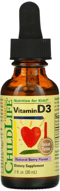ChildLife Essentials 비타민D3 천연 베리맛 30ml (1fl oz), 1개 - 쿠팡
