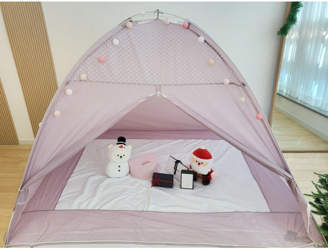 원터치 난방텐트 침대 바닥 방한 보온 실내 캠핑 외풍차단 1인용 패밀리 가족 다양한사이즈