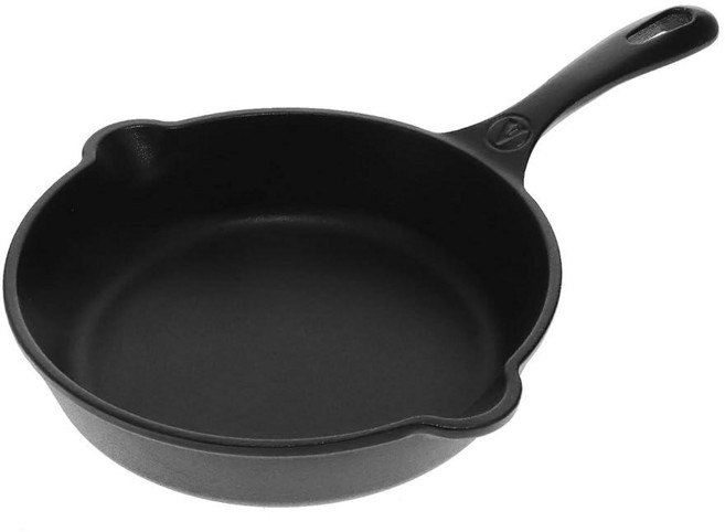 Victoria 8in Cast Iron Fry Pan 빅토리아 프리시즌 주철 프라이팬 8인치, 빅토리아 시즈닝 처리된 주철 프라이팬 8인치 (20cm, 1개