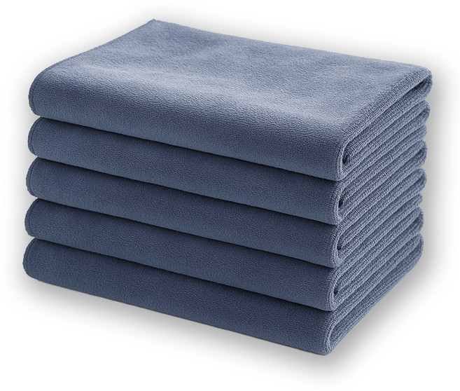 필굿리빙 다용도 두꺼운 극세사 손걸레 대형 사이즈, 다크 그레이, 5개