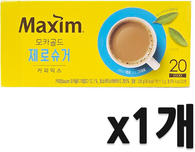 맥심 모카골드 제로슈거 커피믹스, 11.5g, 20개입, 1개