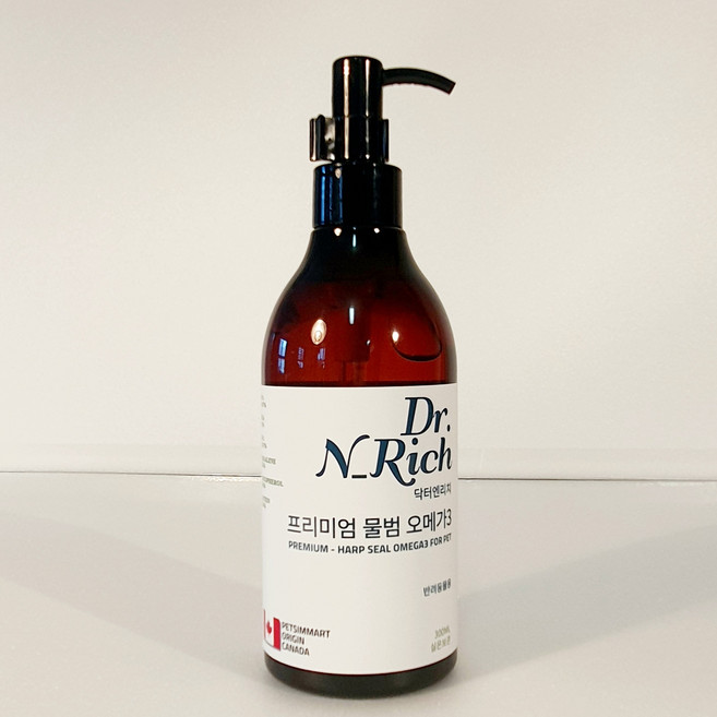 닥터엔리치 프리미엄 강아지 오메가3 물개오일 캐나다산원료 모질개선 루테인함유 노령견 반려동물용, 300ml, 1개