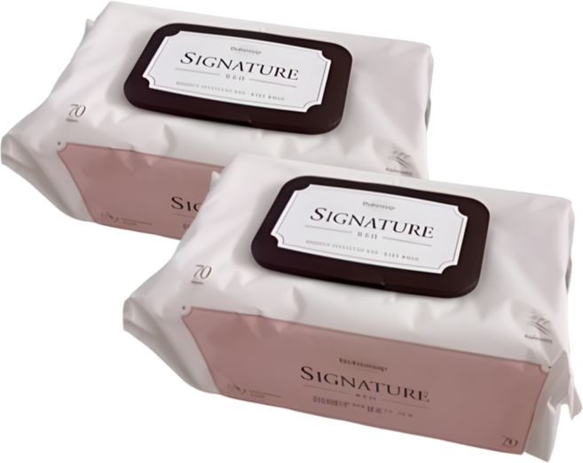 베베숲 시그니처 레드 유아물티슈 캡형 80평량, 70매, 20개