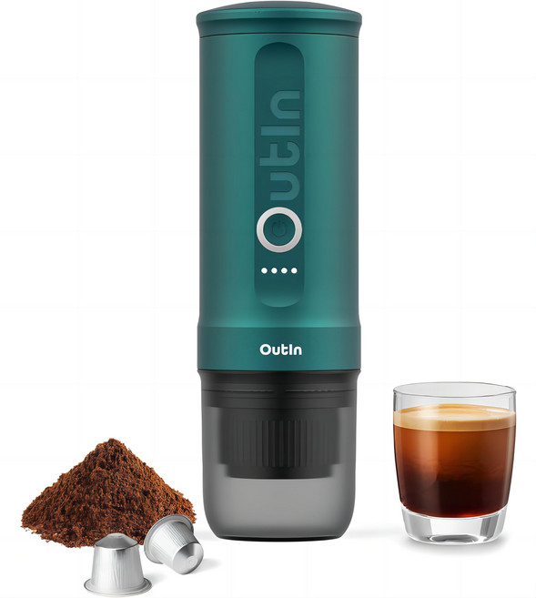 Outin Nano 휴대용 ​​전동 에스프레소 머신 캠핑용 트래블 커피 메이커
