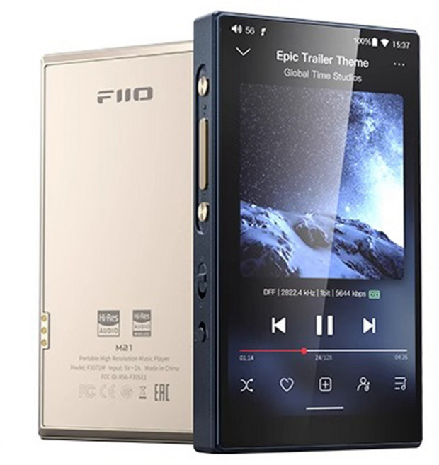 [스마트박스]FiiO 피오 M21 휴대용 안드로이드 무손실 음악 플레이어 휴대용 DSD 블루투스 MP3 4GB+64GB, 골드