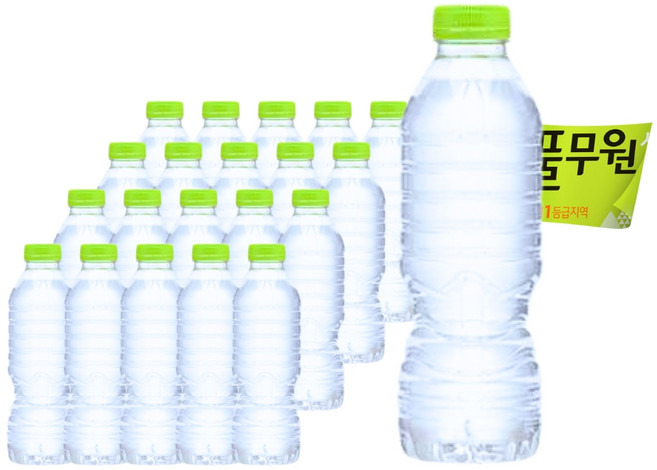 풀무원샘물 무라벨 생수 330ml, 20개