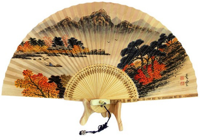 박씨상방 친필 청운 고서부채전주합죽선 추경+고급오동케이스증정, 1개