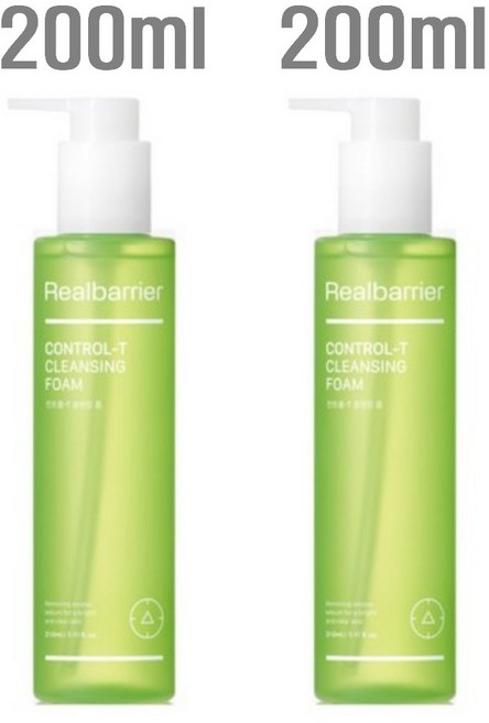 리얼베리어 [리얼베리어][1+1] 컨트롤-T 클렌징 폼 190ml, 400ml, 4개
