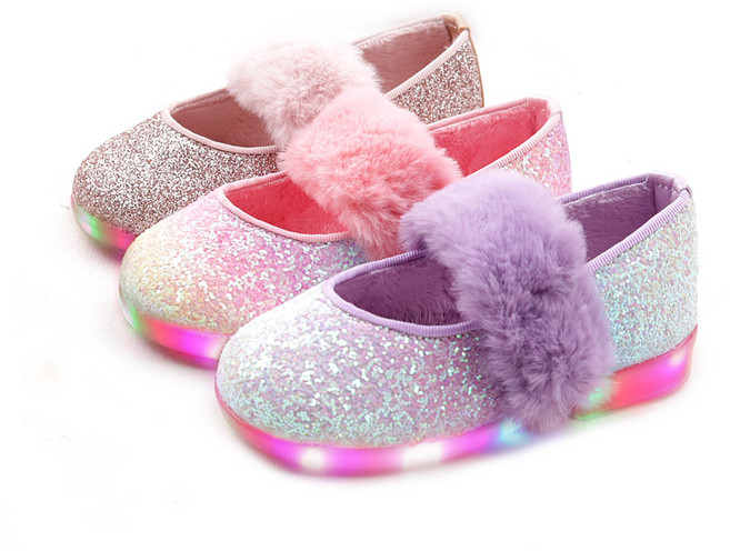 라스텔라 비쥬 LED 털구두 겨울구두 털신발