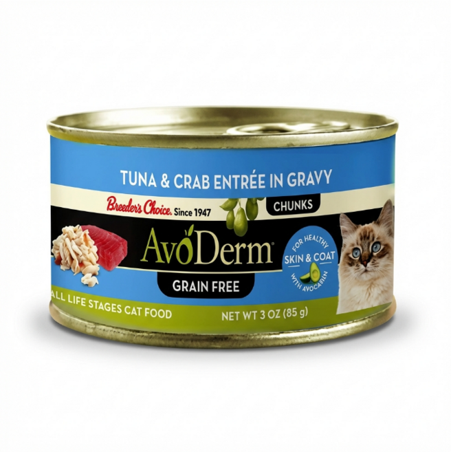 아보덤 그레인프리 주식캔 85g 고양이캔, 참치+게살, 3개