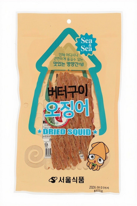 서울식품 버터구이오징어 [소포장], 10개, 40g