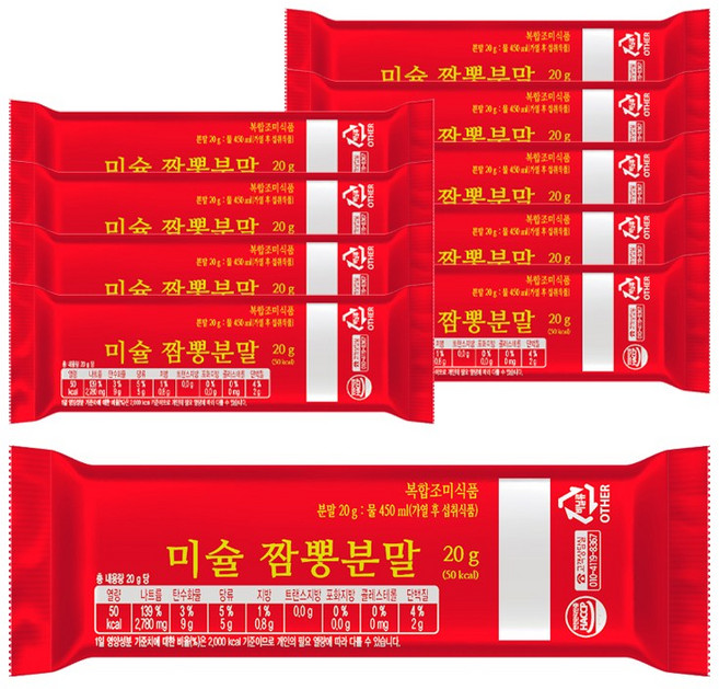 미슐 짬뽕분말, 10개, 20g