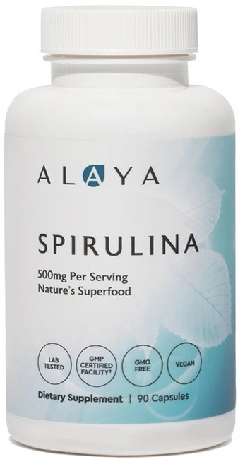 알라야 내추럴스 - 퓨어 스피룰리나 캡슐 - 어스라이즈 스피룰리나 블루 녹조 슈퍼푸드 - 비 GMO 및 으로 제작 - 500mg 90캡슐, 알라야 내추럴스 - 퓨어 스피룰리나 캡슐 어스라이즈 스, 1개 - 쿠팡