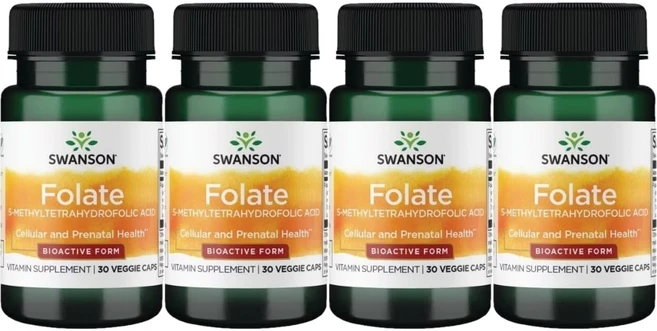 스완슨 4세대 활성엽산 680mcg DFE, 4팩, 30정 - 쿠팡