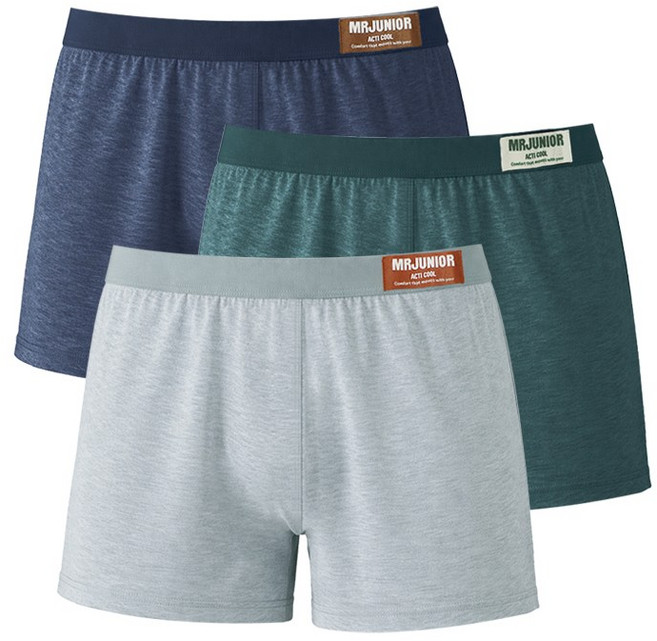 물랑루즈 주니어 액티쿨 인견 트렁크 사각팬티 3종 세트