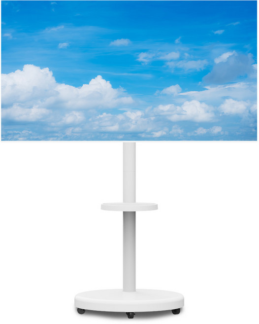 스카이뷰 대형 삼탠바이미 이동식 무빙스탠드 TV 거치대 중소바이미 TV 37인치 ~ 86인치 호환, 1개, 화이트