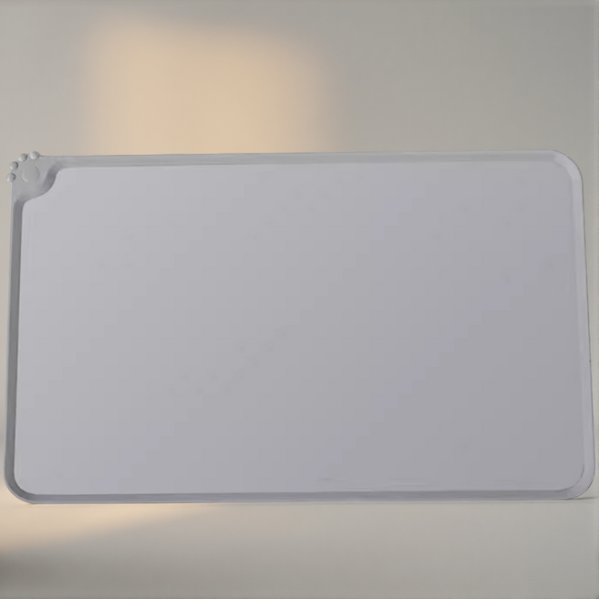 헤네시스 반려동물 식기 미끄럼방지 실리콘 매트 강아지 고양이 공용, 1개, gray 그레이