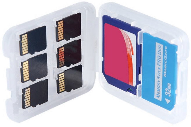 8 in 1 Micro 마이크로 SD 카드 메모리카드 보관 케이스, 1개