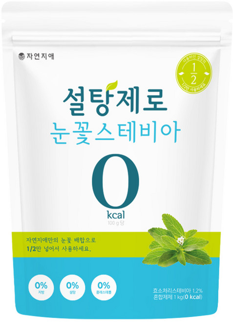 자연지애 설탕제로 눈꽃 스테비아 설탕대체 당뇨설탕, 1개, 1kg