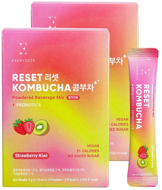 에브리데이즈 리셋 콤부차 딸기키위, 5g, 20개 - 쿠팡