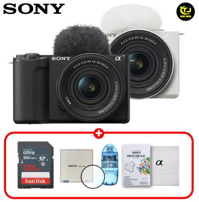 소니 정품 ZV-E10K / 128G+MCUV필터+리더기+잘라쓰는보호필름+극세사융 /TJ, 블랙